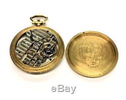 Antique 18K Solid Yellow Gold Grogan Co Pocket Watch IWC Swiss 15j Movement