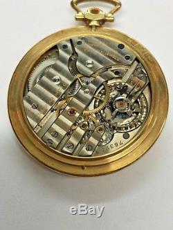 Antique 18K Solid Yellow Gold Grogan Co Pocket Watch IWC Swiss 15j Movement
