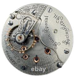 Antique 18S Illinois Mechanical Railroad Pocket Watch Movement Bunn Special