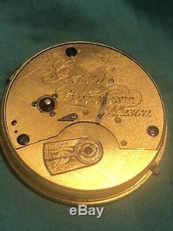 Antique 18ct Solid Gold Dial pocket watch movement C1840-1880