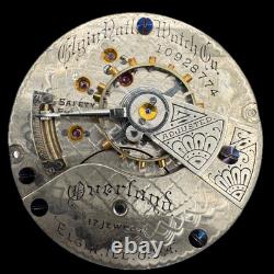Antique 18s 1904 Elgin Overland 17 Jewel Mechanical Pocket Watch Movement 279