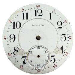 Antique 18s 1904 Waltham 21 Jewel Railroad Pocket Watch Movement 845 USA