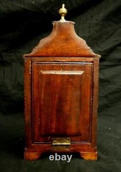 Antique 18th C. Pocket Watch Hutch with Mounted Pocket Watch Dial & Movement