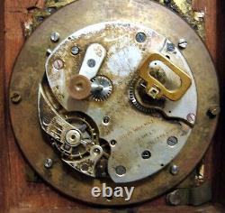 Antique 18th C. Pocket Watch Hutch with Mounted Pocket Watch Dial & Movement