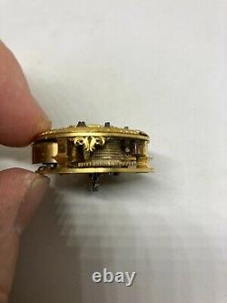 Antique 18th Century Square Pillar Verge Fusee Movement for Parts