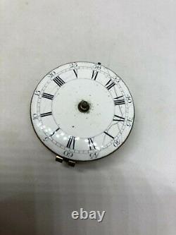 Antique 18th Century Square Pillar Verge Fusee Movement with Dial for Parts