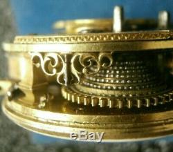 Antique 18th Century Square Pillar Verge Fusee Pocket Watch Movement Key Wind