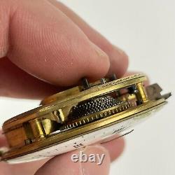 Antique 18th Century Verge Pocket Watch Movement John Peterkin London 4.7cm