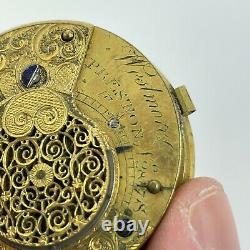 Antique 18th Century Verge Pocket Watch Movement Westmore Preston 4.6cm