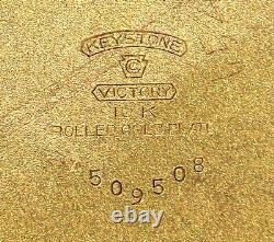 Antique 1918 Illinois 19j Bunn RR Grade Pocket Watch size 16s in Keystone Case