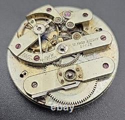 Antique 36.5mm Arnold Billon High Grade Pocket Watch Movement As Is