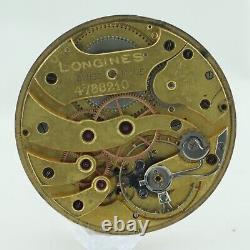 Antique 38.7mm Longines 16 Jewel Mechanical Pocket Watch Movement 18.95M Runs
