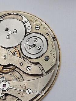 Antique 3mm Thin Touchon & Co Pocket Watch Movement For Repairs 42mm