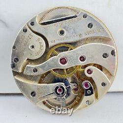Antique 40mm C. H. Boaz Agassiz 17J Mechanical Pocket Watch Movement for Repair