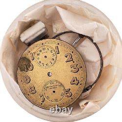 Antique 40mm Henry Capt Geneve Mechanical Alarm Pocket Watch Movement for Parts