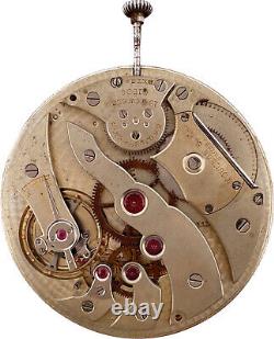 Antique 40mm Touchon 19 Jewel Mechanical Pocket Watch Movement Very Thin Runs