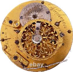 Antique 40mm Vacheron Geneve Key Wind Fusee Pocket Watch Movement Incomplete