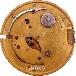 Antique 40mm Vacheron Geneve Key Wind Fusee Pocket Watch Movement Incomplete