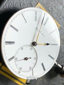 Antique 41.5mm Chas. E. Jacot 1872 High Grade Pocket Watch Movement Good Balance