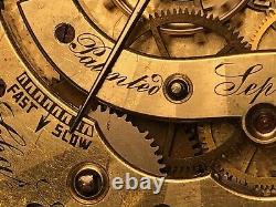 Antique 41.5mm Chas. E. Jacot 1872 High Grade Pocket Watch Movement Good Balance