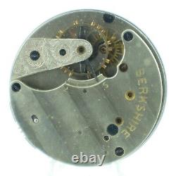 Antique 42mm Berkshire Mechanical Pocket Watch Movement Duplex Escapement