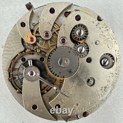Antique 43mm Charles Jacot Hunter Pocket Watch Movement Early High Grade Runs
