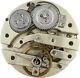 Antique 43mm Cylinder Escapement Pocket Watch Movement W Wolf's Teeth Winding