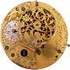 Antique 43mm Early Rufsel Belfast Key Wind Verge Fusee Pocket Watch Movement
