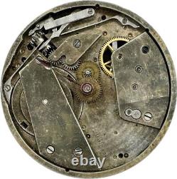 Antique 43mm Haas Neveux Linherr Pocket Watch Movement High Grade for Parts