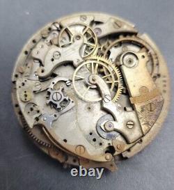 Antique 43mm Pocket Watch Repeater Movement For Repairs