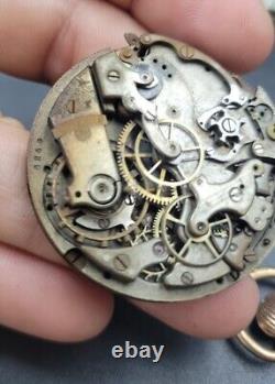 Antique 43mm Pocket Watch Repeater Movement For Repairs