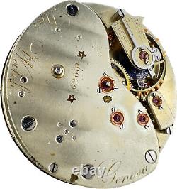 Antique 44.8mm Star Geneva Mechanical Hunter Pocket Watch Movement High Grade