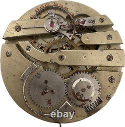 Antique 44mm IB Prototype Mechanical Pocket Watch Movement Swiss Made Incomplete