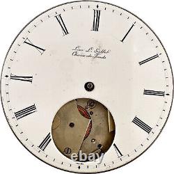 Antique 46mm Leon Gallet 18 Jewel Mechanical Hunter Pocket Watch Movement fParts