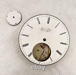 Antique 46mm Leon Gallet 18 Jewel Mechanical Hunter Pocket Watch Movement fParts