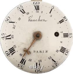 Antique 49mm Vaucher Paris Date Pointer Key Wind Fusee Pocket Watch Movement