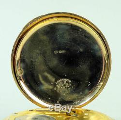 Antique 9 Ct Gold Ornate Full Hunter Elgin Movement Pocket Watch In G. W. O. C1900