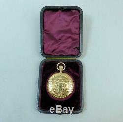 Antique 9 Ct Gold Ornate Full Hunter Elgin Movement Pocket Watch In G. W. O. C1900