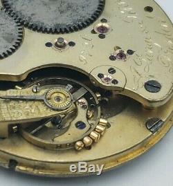 Antique A. Lange & Söhne Dresden Pocket Watch Movement As Is 45mm