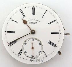 Antique A Lange & Sohne, Glashutte, Dresden Pocket Watch Movement & Dial