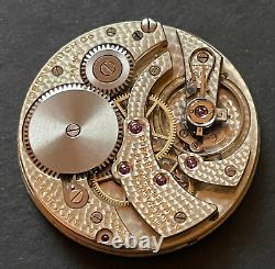 Antique A Nicoley Pocket Watch Movement Running Ticks High Grade 12s 17j Swiss