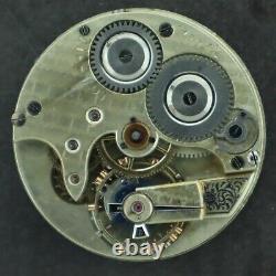 Antique Agassiz 17 Jewel Mechanical Hunter Pocket Watch Movement High Grade
