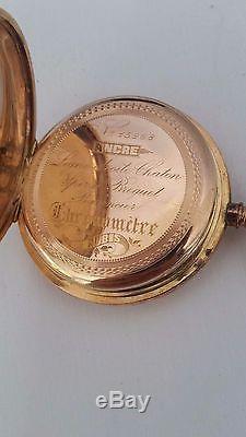 Antique Ancre 16 rubis 585 14k gold pocket watch swiss bar movement