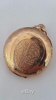 Antique Ancre 16 rubis 585 14k gold pocket watch swiss bar movement