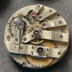 Antique August Saltzman Pocket Watch Movement High Grade Good Balance A Swiss