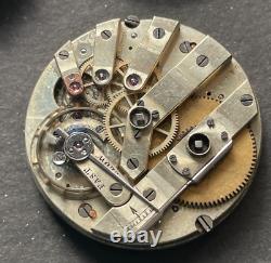 Antique August Saltzman Pocket Watch Movement High Grade Good Balance A Swiss