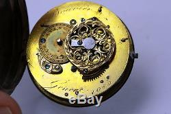 Antique Bouvier, Geneve Fusee Movement Pocket Watch Enamel Face