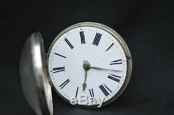 Antique C Bullingford Solid Silver Pair Case Pocket Watch Fusee Movement