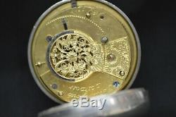 Antique C Bullingford Solid Silver Pair Case Pocket Watch Fusee Movement