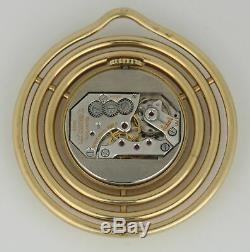 Antique Cartier 18K Yellow Gold LeCoultre Movement Mechanical Pocket Watch